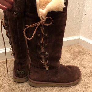 Lace up Uggs, barely worn!